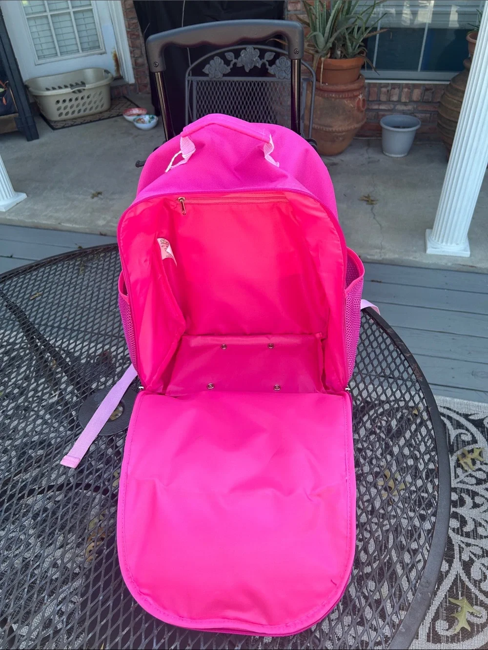 Kids Pink Owl Rolling Backpack